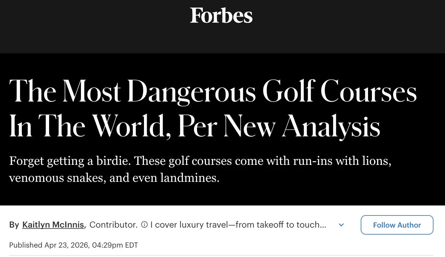 Forbes editorial coverage earned from a data campaign