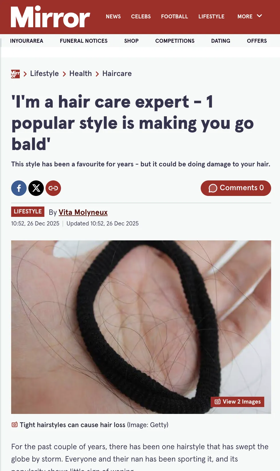 Daily Mirror expert commentary placement